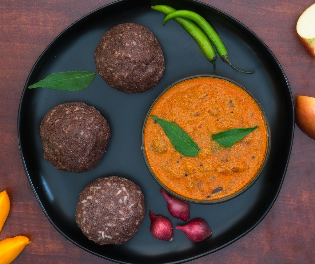 Ragi Kali + Chicken Kulambu (2 pcs)